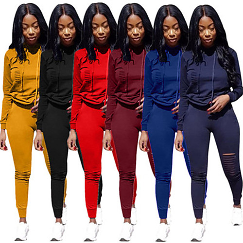 Women's 2 Piece Tracksuit Sweatsuit Jogging Suit Street Casual Long Sleeve Moisture Wicking Quick Dry Breathable Running Active Training Jogging Sportswear Solid Colored Hoodie Black Yellow Red
Women's 2 Piece Tracksuit Sweatsuit Jogging Suit Street Casual Long Sleeve Moisture Wicking Quick Dry Breathable Running Active Training Jogging Sportswear Solid Colored Hoodie Black Yellow Red