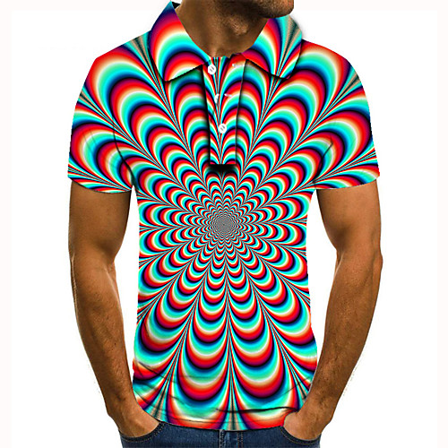 Men's Golf Shirt Tennis Shirt 3D Print Optical Illusion Geometry Button-Down Short Sleeve Street Tops Casual Fashion Cool Red / Sports
Men's Golf Shirt Tennis Shirt 3D Print Optical Illusion Geometry Button-Down Short Sleeve Street Tops Casual Fashion Cool Red / Sports