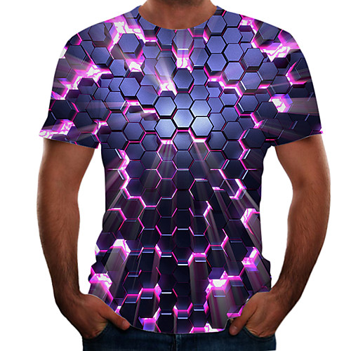 Men's T shirt 3D Print 3D Rivet Mesh Short Sleeve Casual Tops Sportswear Sports Blue Purple Brown
Men's T shirt 3D Print 3D Rivet Mesh Short Sleeve Casual Tops Sportswear Sports Blue Purple Brown