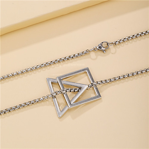 simple geometric triangle square necklace female titanium steel stainless steel necklace hip-hop accessories
simple geometric triangle square necklace female titanium steel stainless steel necklace hip-hop accessories