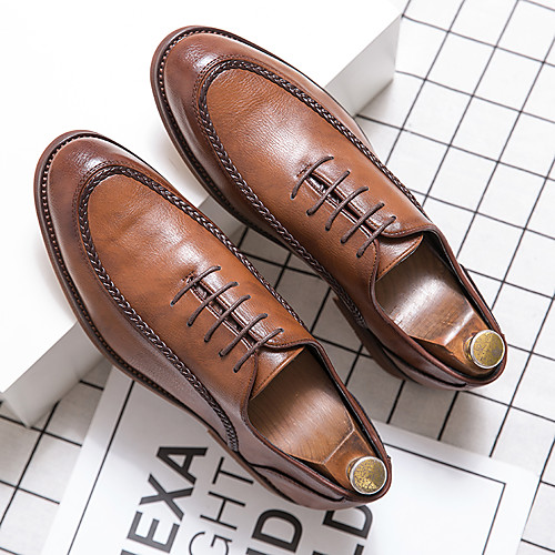 Men's Oxfords Printed Oxfords Business Vintage Classic Daily Party & Evening Nappa Leather Cowhide Non-slipping Wear Proof Booties / Ankle Boots Black Brown Spring Summer
Men's Oxfords Printed Oxfords Business Vintage Classic Daily Party & Evening Nappa Leather Cowhide Non-slipping Wear Proof Booties / Ankle Boots Black Brown Spring Summer
