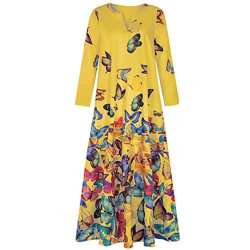 Women's Swing Dress Maxi long Dress Yellow Blushing Pink White Light Blue Long Sleeve Animal Spring Summer Casual Loose 2021 S M L XL XXL 3XL 4XL 5XL
Women's Swing Dress Maxi long Dress Yellow Blushing Pink White Light Blue Long Sleeve Animal Spring Summer Casual Loose 2021 S M L XL XXL 3XL 4XL 5XL