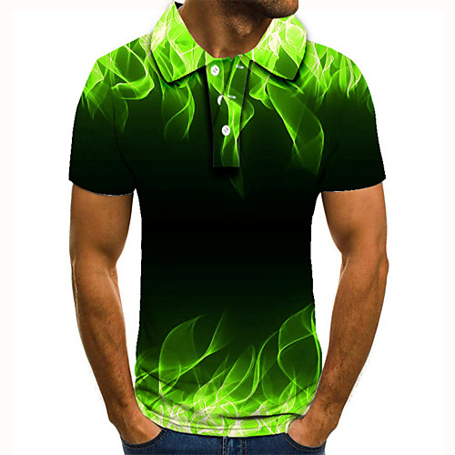Men's Golf Shirt Tennis Shirt 3D Print Graphic Prints Flame Button-Down Short Sleeve Street Tops Casual Fashion Cool Green / Sports
Men's Golf Shirt Tennis Shirt 3D Print Graphic Prints Flame Button-Down Short Sleeve Street Tops Casual Fashion Cool Green / Sports