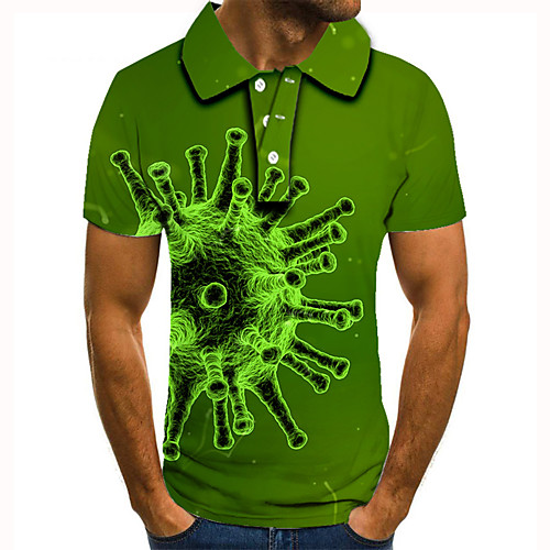 Men's Golf Shirt 3D Print Graphic Prints Cell Button-Down Short Sleeve Street Tops Casual Fashion Cool Green / Sports
Men's Golf Shirt 3D Print Graphic Prints Cell Button-Down Short Sleeve Street Tops Casual Fashion Cool Green / Sports