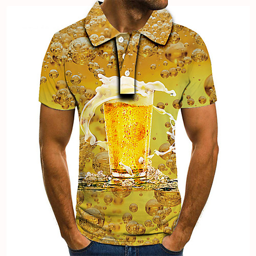 Men's Golf Shirt Tennis Shirt 3D Print Graphic Prints Beer Button-Down Short Sleeve Street Tops Casual Fashion Cool Yellow / Sports
Men's Golf Shirt Tennis Shirt 3D Print Graphic Prints Beer Button-Down Short Sleeve Street Tops Casual Fashion Cool Yellow / Sports