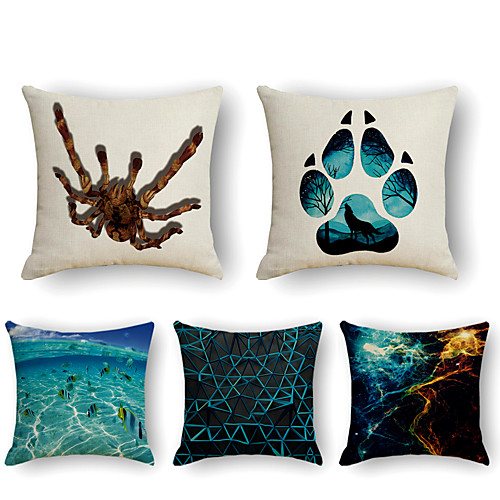 Cushion Cover 5PC Faux Linen Soft Decorative Square Throw Pillow Cover Cushion Case Pillowcase for Sofa Bedroom 45 x 45 cm (18 x 18 Inch) Superior Quality Machine Washable Spider Paw Print
Cushion Cover 5PC Faux Linen Soft Decorative Square Throw Pillow Cover Cushion Case Pillowcase for Sofa Bedroom 45 x 45 cm (18 x 18 Inch) Superior Quality Machine Washable Spider Paw Print