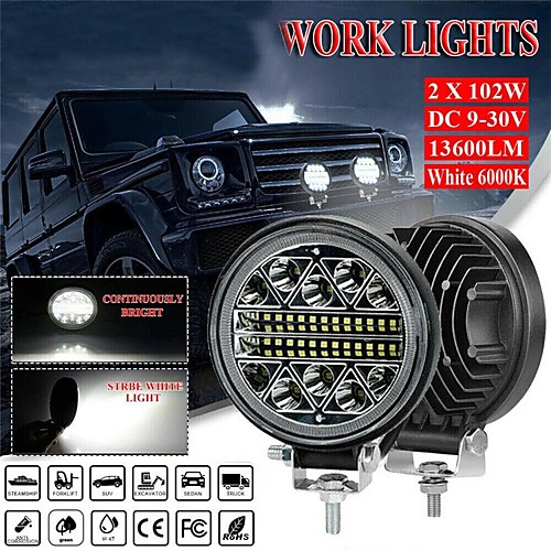 OTOLAMPARA 2pcs 4.3 Inches 102W LED Work Light Round Spotlight Car 6000K LED Work Headlight For Truck Offroad Fog Lamp Night Driving Lights For SUV ATV 4X4
OTOLAMPARA 2pcs 4.3 Inches 102W LED Work Light Round Spotlight Car 6000K LED Work Headlight For Truck Offroad Fog Lamp Night Driving Lights For SUV ATV 4X4
