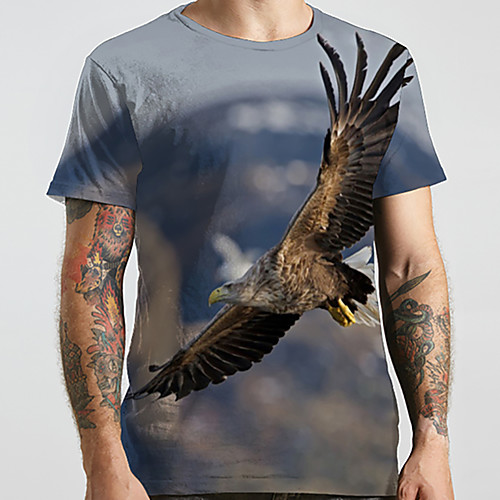 Men's Unisex Tee T shirt Shirt 3D Print Graphic Prints Eagle Animal Plus Size Print Short Sleeve Casual Tops Basic Designer Big and Tall Round Neck Dusty Blue / Summer
Men's Unisex Tee T shirt Shirt 3D Print Graphic Prints Eagle Animal Plus Size Print Short Sleeve Casual Tops Basic Designer Big and Tall Round Neck Dusty Blue / Summer