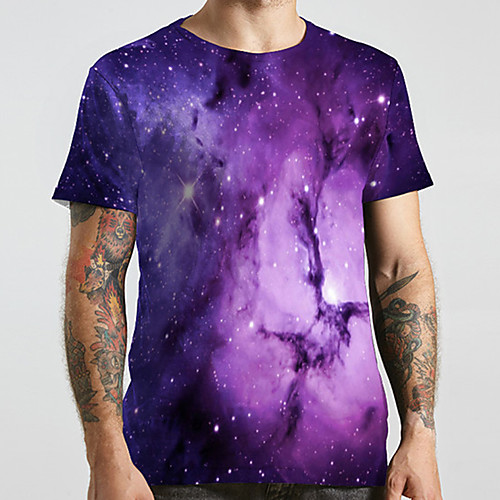 Men's Unisex Tee T shirt 3D Print Galaxy Graphic Prints Plus Size Print Short Sleeve Casual Tops Basic Designer Big and Tall Purple
Men's Unisex Tee T shirt 3D Print Galaxy Graphic Prints Plus Size Print Short Sleeve Casual Tops Basic Designer Big and Tall Purple