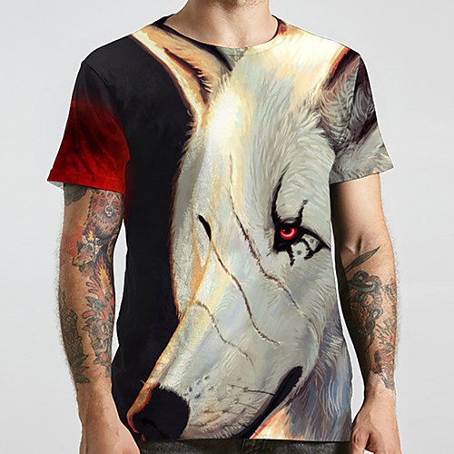 Men's Unisex Tee T shirt 3D Print Graphic Prints Wolf Plus Size Print Short Sleeve Casual Tops Basic Designer Big and Tall Gray
Men's Unisex Tee T shirt 3D Print Graphic Prints Wolf Plus Size Print Short Sleeve Casual Tops Basic Designer Big and Tall Gray