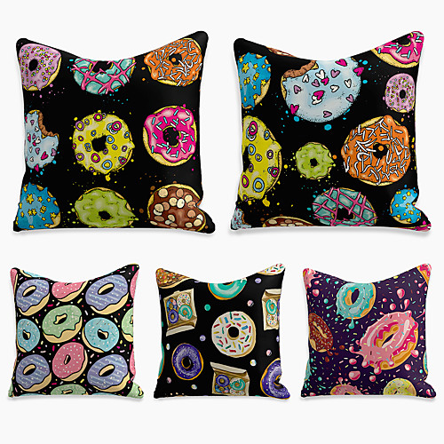 Cushion Cover 5PC Faux Linen Soft Decorative Square Throw Pillow Cover Cushion Case Pillowcase for Sofa Bedroom 45 x 45 cm (18 x 18 Inch) Superior Quality Machine Washable Gourmet Food
Cushion Cover 5PC Faux Linen Soft Decorative Square Throw Pillow Cover Cushion Case Pillowcase for Sofa Bedroom 45 x 45 cm (18 x 18 Inch) Superior Quality Machine Washable Gourmet Food