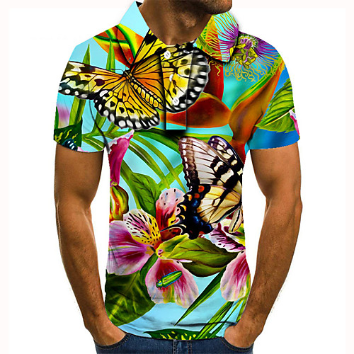 Men's Golf Shirt Tennis Shirt 3D Print Butterfly Animal Button-Down Short Sleeve Street Tops Casual Fashion Cool Blue / Sports
Men's Golf Shirt Tennis Shirt 3D Print Butterfly Animal Button-Down Short Sleeve Street Tops Casual Fashion Cool Blue / Sports