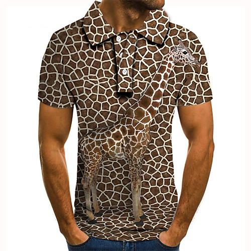 Men's Golf Shirt Tennis Shirt 3D Print Graphic Prints Giraffe Animal Button-Down Short Sleeve Street Tops Casual Fashion Cool Brown / Sports
Men's Golf Shirt Tennis Shirt 3D Print Graphic Prints Giraffe Animal Button-Down Short Sleeve Street Tops Casual Fashion Cool Brown / Sports