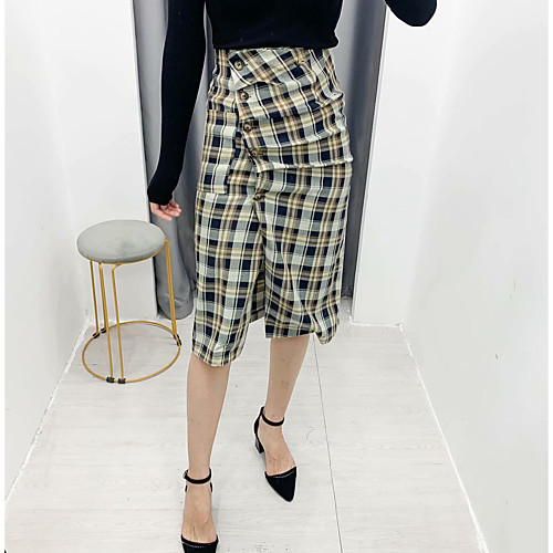 Women's Date Vacation Streetwear Sophisticated Skirts Plaid Split Ruched Gray
Women's Date Vacation Streetwear Sophisticated Skirts Plaid Split Ruched Gray