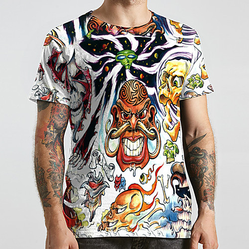 Men's Unisex Tee T shirt 3D Print Cartoon Graphic Prints Plus Size Print Short Sleeve Casual Tops Fashion Designer Big and Tall White
Men's Unisex Tee T shirt 3D Print Cartoon Graphic Prints Plus Size Print Short Sleeve Casual Tops Fashion Designer Big and Tall White