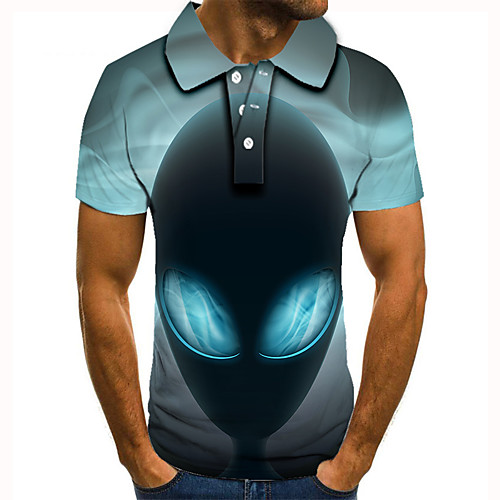 Men's Golf Shirt 3D Print Graphic Prints Alien Button-Down Short Sleeve Street Tops Casual Fashion Cool Light Green / Sports
Men's Golf Shirt 3D Print Graphic Prints Alien Button-Down Short Sleeve Street Tops Casual Fashion Cool Light Green / Sports