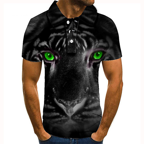 Men's Golf Shirt Tennis Shirt 3D Print Tiger Animal Button-Down Short Sleeve Street Tops Casual Fashion Cool Black / Sports
Men's Golf Shirt Tennis Shirt 3D Print Tiger Animal Button-Down Short Sleeve Street Tops Casual Fashion Cool Black / Sports