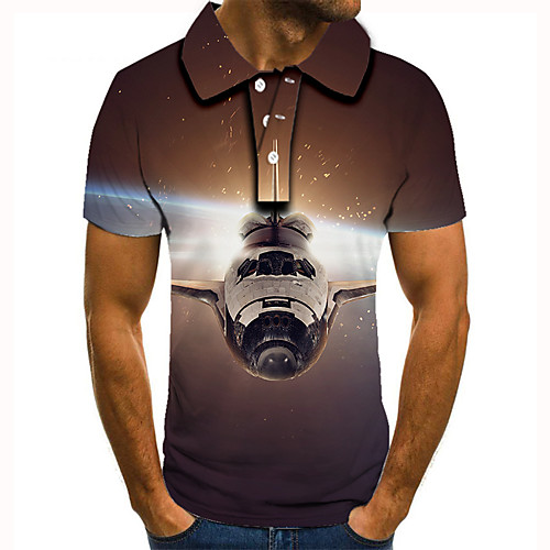 Men's Golf Shirt 3D Print Graphic Prints Spacecraft Button-Down Short Sleeve Street Tops Casual Fashion Cool Gray / Sports
Men's Golf Shirt 3D Print Graphic Prints Spacecraft Button-Down Short Sleeve Street Tops Casual Fashion Cool Gray / Sports
