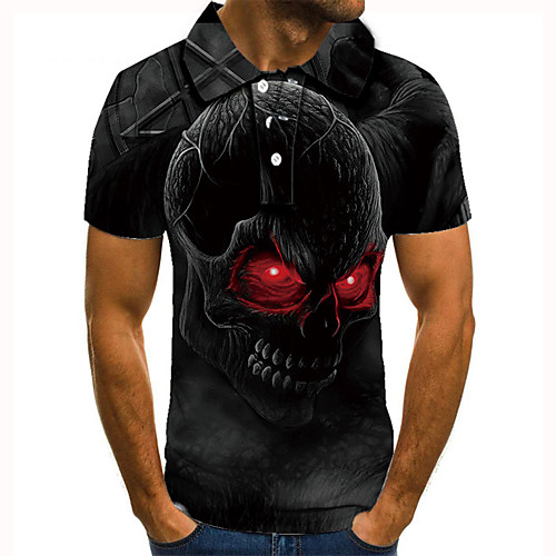 Men's Golf Shirt Tennis Shirt 3D Print Graphic Prints Skull Button-Down Short Sleeve Street Tops Casual Fashion Cool Black / Sports
Men's Golf Shirt Tennis Shirt 3D Print Graphic Prints Skull Button-Down Short Sleeve Street Tops Casual Fashion Cool Black / Sports
