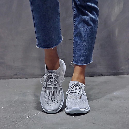 Women's Trainers Athletic Shoes Flyknit Shoes Flat Heel Round Toe PU Lace-up White Black Gray
Women's Trainers Athletic Shoes Flyknit Shoes Flat Heel Round Toe PU Lace-up White Black Gray