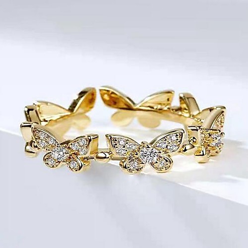 Band Ring Silver Gold Rhinestone Alloy Butterfly Trendy 1pc Adjustable / Women's / Open Cuff Ring
Band Ring Silver Gold Rhinestone Alloy Butterfly Trendy 1pc Adjustable / Women's / Open Cuff Ring