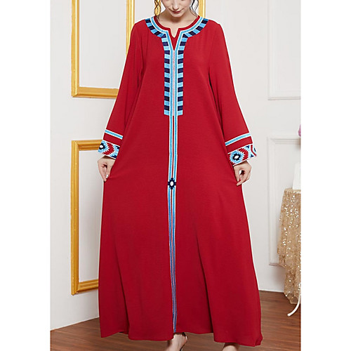 Women's Kaftan Dress Maxi long Dress Red Long Sleeve Color Block Patchwork Summer Round Neck Casual 2021 M L XL XXL 3XL 4XL
Women's Kaftan Dress Maxi long Dress Red Long Sleeve Color Block Patchwork Summer Round Neck Casual 2021 M L XL XXL 3XL 4XL