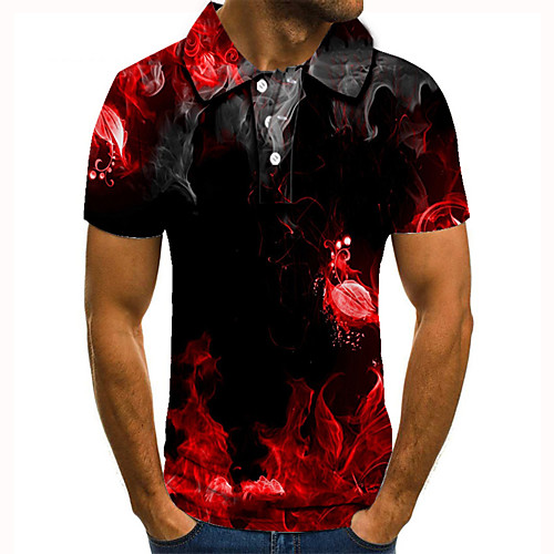 Men's Golf Shirt Tennis Shirt 3D Print Graphic Prints Flame Button-Down Short Sleeve Street Tops Casual Fashion Cool Red / Sports
Men's Golf Shirt Tennis Shirt 3D Print Graphic Prints Flame Button-Down Short Sleeve Street Tops Casual Fashion Cool Red / Sports