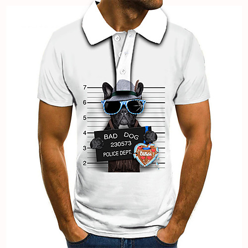 Men's Golf Shirt Tennis Shirt 3D Print Dog Letter Animal Button-Down Short Sleeve Street Tops Casual Fashion Cool White / Sports
Men's Golf Shirt Tennis Shirt 3D Print Dog Letter Animal Button-Down Short Sleeve Street Tops Casual Fashion Cool White / Sports