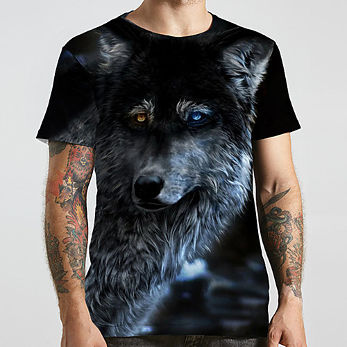 Men's Unisex Tee T shirt Shirt 3D Print Graphic Prints Wolf Plus Size Print Short Sleeve Casual Tops Basic Designer Big and Tall Round Neck Black / Summer
Men's Unisex Tee T shirt Shirt 3D Print Graphic Prints Wolf Plus Size Print Short Sleeve Casual Tops Basic Designer Big and Tall Round Neck Black / Summer