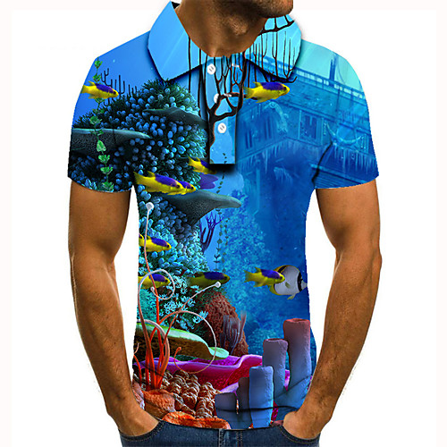 Men's Golf Shirt Tennis Shirt 3D Print Scenery Graphic Prints Button-Down Short Sleeve Street Tops Casual Fashion Cool Blue / Sports
Men's Golf Shirt Tennis Shirt 3D Print Scenery Graphic Prints Button-Down Short Sleeve Street Tops Casual Fashion Cool Blue / Sports
