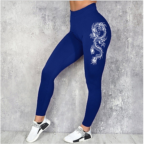 Women's Sporty Fashion Comfort Skinny Leisure Sports Weekend Leggings Pants Plain Dragon Ankle-Length Sporty Elastic Waist Print Blue Black
Women's Sporty Fashion Comfort Skinny Leisure Sports Weekend Leggings Pants Plain Dragon Ankle-Length Sporty Elastic Waist Print Blue Black
