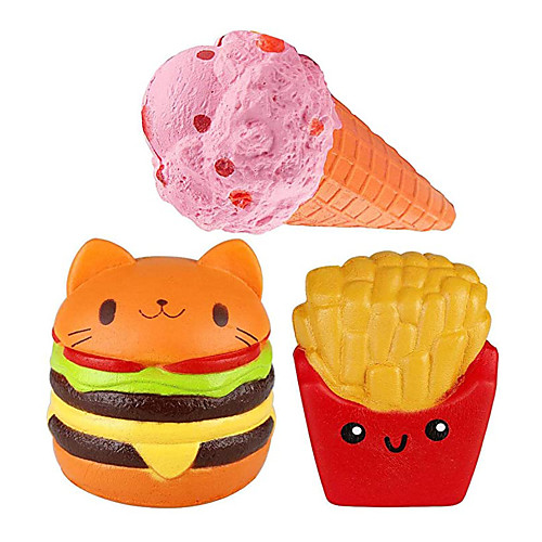Pack of 3 Jumbo Slow Rising Squishies Kawaii Cat Hamburger Fries Ice Cream Scented Bread Hand Pillow Decompression Squeeze Toys Decorative Large Props
Pack of 3 Jumbo Slow Rising Squishies Kawaii Cat Hamburger Fries Ice Cream Scented Bread Hand Pillow Decompression Squeeze Toys Decorative Large Props
