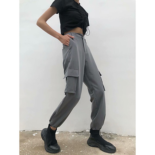 Women's Basic Casual / Sporty Comfort Casual Weekend Tactical Cargo Pants Plain Full Length Novelty Pocket Black Gray
Women's Basic Casual / Sporty Comfort Casual Weekend Tactical Cargo Pants Plain Full Length Novelty Pocket Black Gray