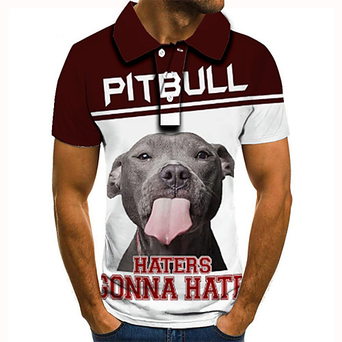 Men's Golf Shirt Tennis Shirt 3D Print Dog Graphic Prints Letter Button-Down Short Sleeve Street Tops Casual Fashion Cool Wine / Sports
Men's Golf Shirt Tennis Shirt 3D Print Dog Graphic Prints Letter Button-Down Short Sleeve Street Tops Casual Fashion Cool Wine / Sports