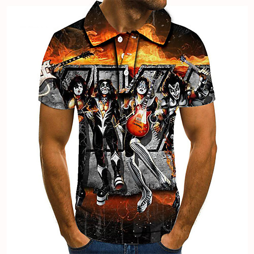 Men's Golf Shirt Tennis Shirt 3D Print Anime Graphic Prints Skull Button-Down Short Sleeve Street Tops Casual Fashion Cool Red / Sports
Men's Golf Shirt Tennis Shirt 3D Print Anime Graphic Prints Skull Button-Down Short Sleeve Street Tops Casual Fashion Cool Red / Sports