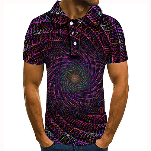 Men's Golf Shirt Tennis Shirt 3D Print Circle 3D Graphic Prints Button-Down Short Sleeve Street Tops Casual Fashion Cool Fuchsia / Sports
Men's Golf Shirt Tennis Shirt 3D Print Circle 3D Graphic Prints Button-Down Short Sleeve Street Tops Casual Fashion Cool Fuchsia / Sports
