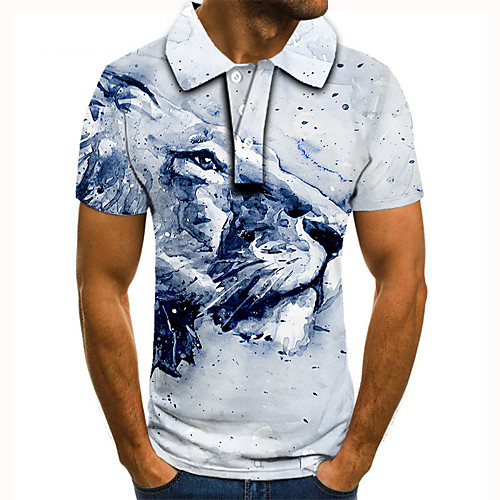 Men's Golf Shirt 3D Print Graphic Prints Animal Button-Down Short Sleeve Street Tops Casual Fashion Cool White / Sports
Men's Golf Shirt 3D Print Graphic Prints Animal Button-Down Short Sleeve Street Tops Casual Fashion Cool White / Sports