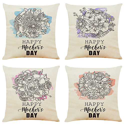 Mother's Day Cushion Cover 4PCS Faux Linen Soft Decorative Square Throw Pillow Cover Cushion Case Pillowcase for Sofa Bedroom 45 x 45 cm (18 x 18 Inch) Superior Quality Machine Washable
Mother's Day Cushion Cover 4PCS Faux Linen Soft Decorative Square Throw Pillow Cover Cushion Case Pillowcase for Sofa Bedroom 45 x 45 cm (18 x 18 Inch) Superior Quality Machine Washable