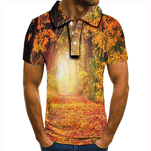 Men's Golf Shirt 3D Print Scenery Graphic Prints Button-Down Short Sleeve Street Tops Casual Fashion Cool Yellow / Sports
Men's Golf Shirt 3D Print Scenery Graphic Prints Button-Down Short Sleeve Street Tops Casual Fashion Cool Yellow / Sports