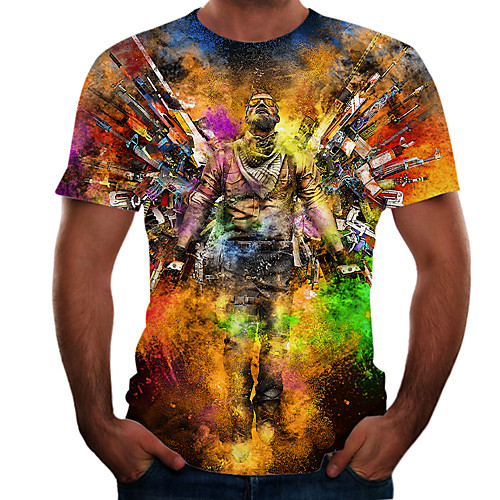 Men's T shirt 3D Print 3D Rivet Mesh Short Sleeve Casual Tops Black Yellow Rainbow
Men's T shirt 3D Print 3D Rivet Mesh Short Sleeve Casual Tops Black Yellow Rainbow