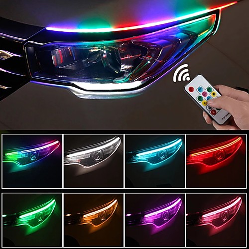 OTOLAMPARA 2pcs Flexible Flowing RGB LED Strips Daytime Running Light DRL Multi-colors LED Strips Turn Signal Lights For Headlight Remote Control Model or APP Control Model
OTOLAMPARA 2pcs Flexible Flowing RGB LED Strips Daytime Running Light DRL Multi-colors LED Strips Turn Signal Lights For Headlight Remote Control Model or APP Control Model