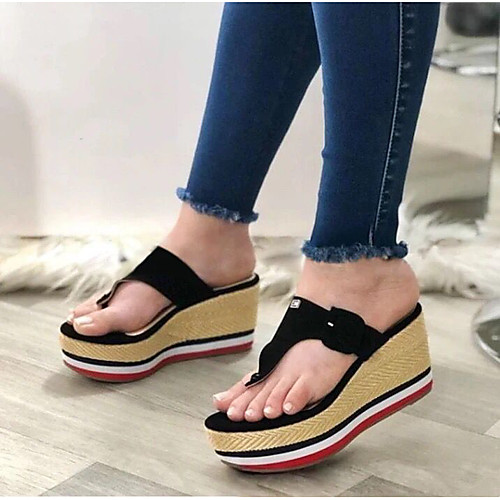 Women's Sandals Wedge Sandals Espadrilles Straw Sandals Wedge Heel Synthetics Solid Colored White Red Black
Women's Sandals Wedge Sandals Espadrilles Straw Sandals Wedge Heel Synthetics Solid Colored White Red Black