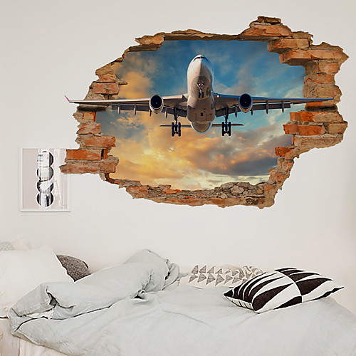 3D New Broken Wall Air Plane Living Room Bedroom Corridor Decoration Can Be Removed Stickers
3D New Broken Wall Air Plane Living Room Bedroom Corridor Decoration Can Be Removed Stickers