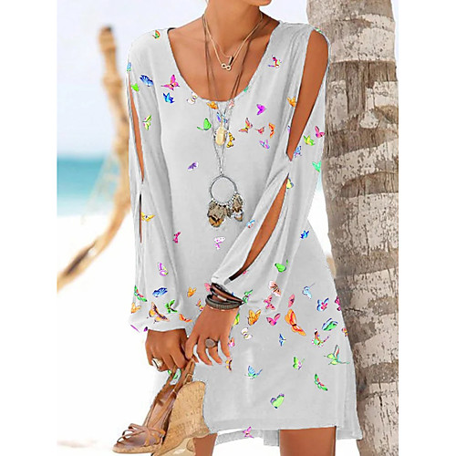 2021 cross-border independent station off-the-shoulder hollow long-sleeved butterfly print round neck dress
2021 cross-border independent station off-the-shoulder hollow long-sleeved butterfly print round neck dress