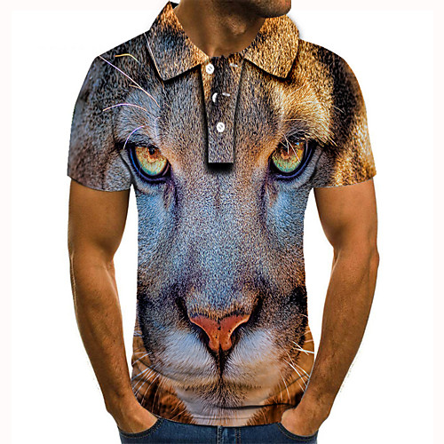 Men's Golf Shirt Tennis Shirt 3D Print Lion Animal Button-Down Short Sleeve Street Tops Casual Fashion Cool Yellow / Sports
Men's Golf Shirt Tennis Shirt 3D Print Lion Animal Button-Down Short Sleeve Street Tops Casual Fashion Cool Yellow / Sports