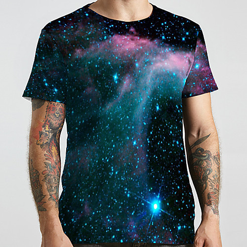 Men's Unisex Tee T shirt 3D Print Galaxy Graphic Prints Plus Size Print Short Sleeve Casual Tops Basic Designer Big and Tall Black
Men's Unisex Tee T shirt 3D Print Galaxy Graphic Prints Plus Size Print Short Sleeve Casual Tops Basic Designer Big and Tall Black