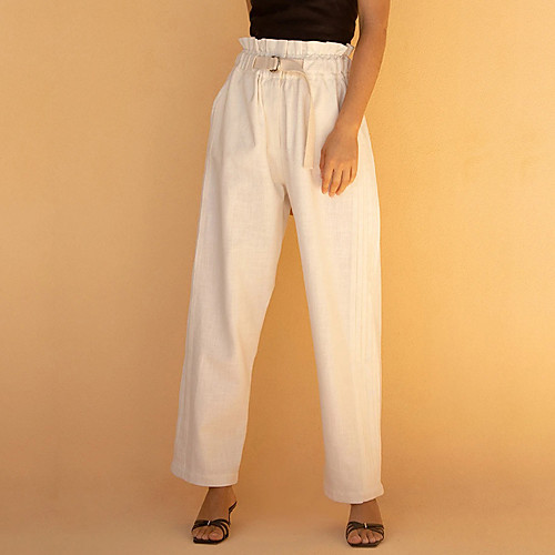Women's Basic Casual / Sporty Comfort Casual Weekend Chinos Pants Solid Colored Ankle-Length Pocket Elastic Drawstring Design Lettuce Trim White Yellow
Women's Basic Casual / Sporty Comfort Casual Weekend Chinos Pants Solid Colored Ankle-Length Pocket Elastic Drawstring Design Lettuce Trim White Yellow