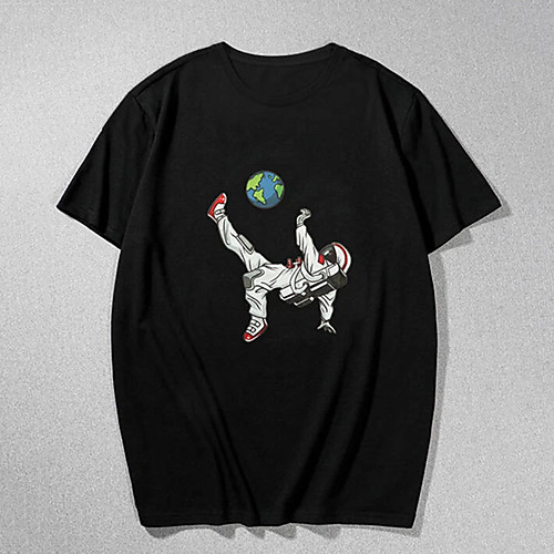 Men's Tee T shirt Hot Stamping Graphic Prints Astronaut Print Short Sleeve Casual Tops 100% Cotton Basic Designer Big and Tall Black
Men's Tee T shirt Hot Stamping Graphic Prints Astronaut Print Short Sleeve Casual Tops 100% Cotton Basic Designer Big and Tall Black