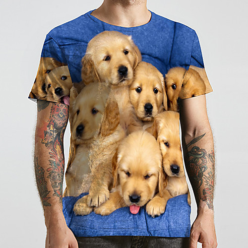 Men's Unisex Tee T shirt 3D Print Dog Graphic Prints Animal Plus Size Print Short Sleeve Casual Tops Fashion Designer Big and Tall Blue
Men's Unisex Tee T shirt 3D Print Dog Graphic Prints Animal Plus Size Print Short Sleeve Casual Tops Fashion Designer Big and Tall Blue