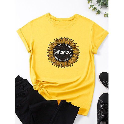 Women's T shirt Graphic Print Round Neck Tops 100% Cotton Basic Basic Top White Black Blue
Women's T shirt Graphic Print Round Neck Tops 100% Cotton Basic Basic Top White Black Blue